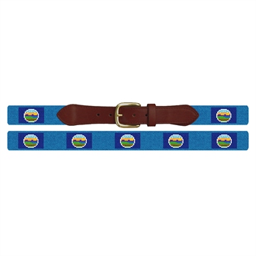 Kansas Flag Needlepoint Belt