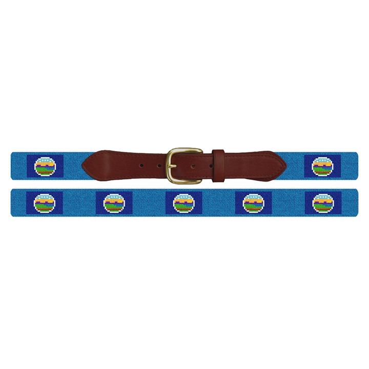 Kansas Flag Needlepoint Belt