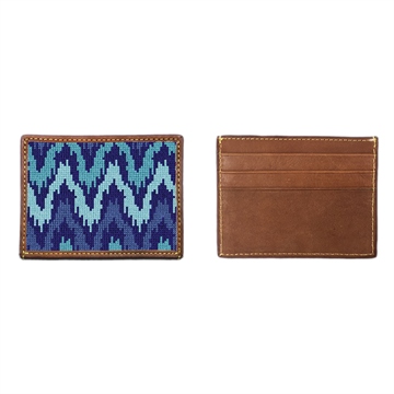 Kasuri Ikat Needlepoint Card Wallet 