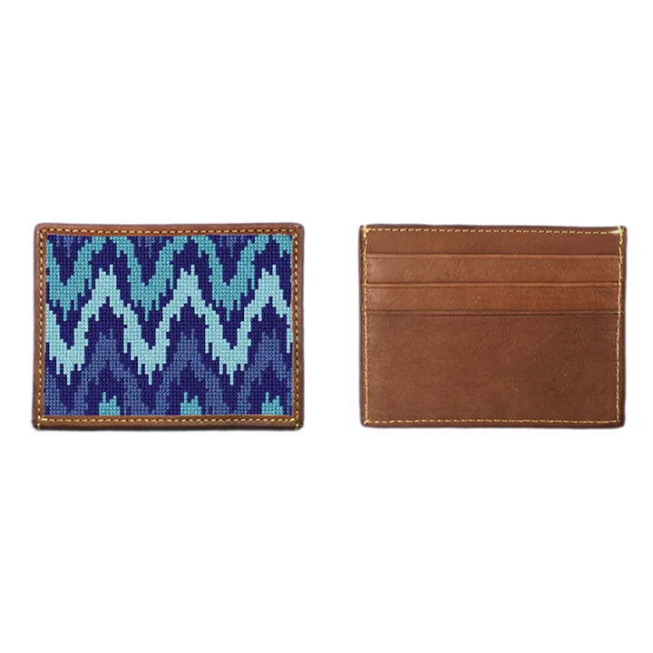 Kasuri Ikat Needlepoint Card Wallet 