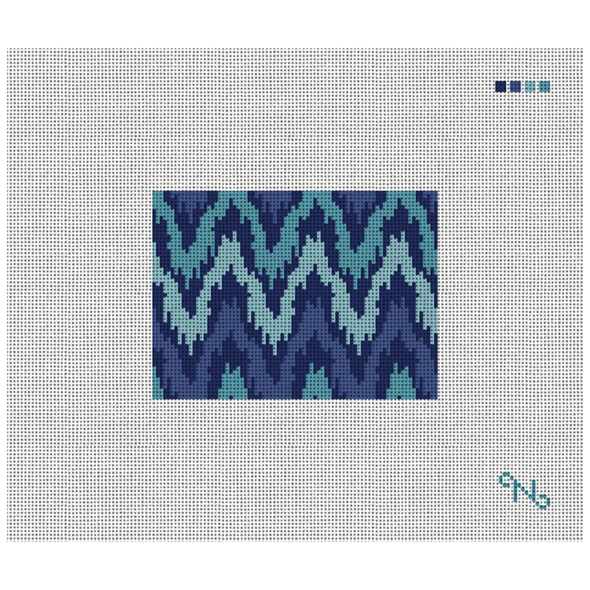 Kasuri Ikat Needlepoint Card Wallet Kit