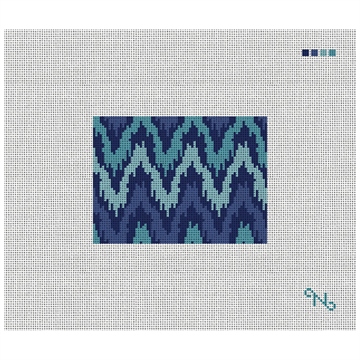 Kasuri Ikat Needlepoint Card Wallet Kit