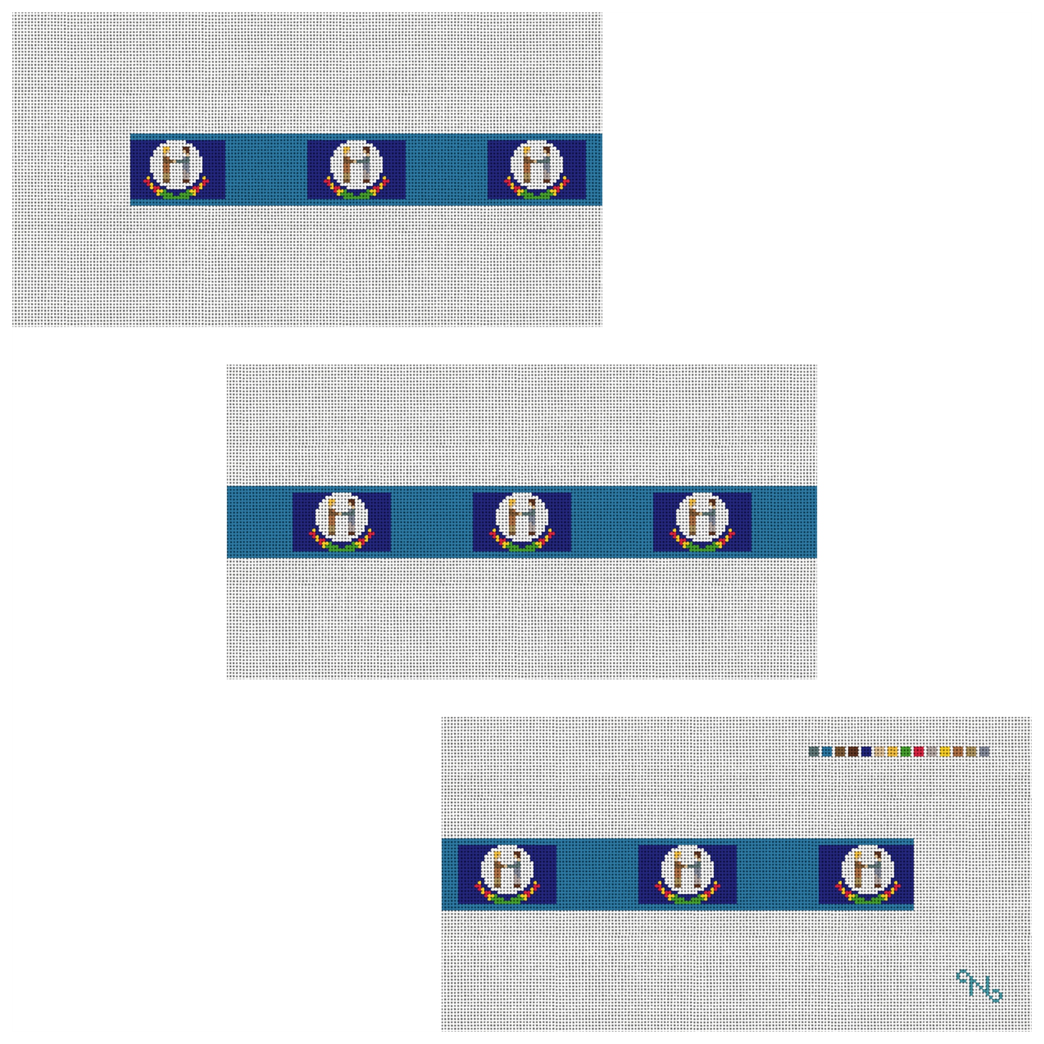 Kentucky Flag Needlepoint Belt Kit