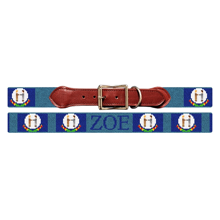Kentucky Flag Needlepoint Dog Collar