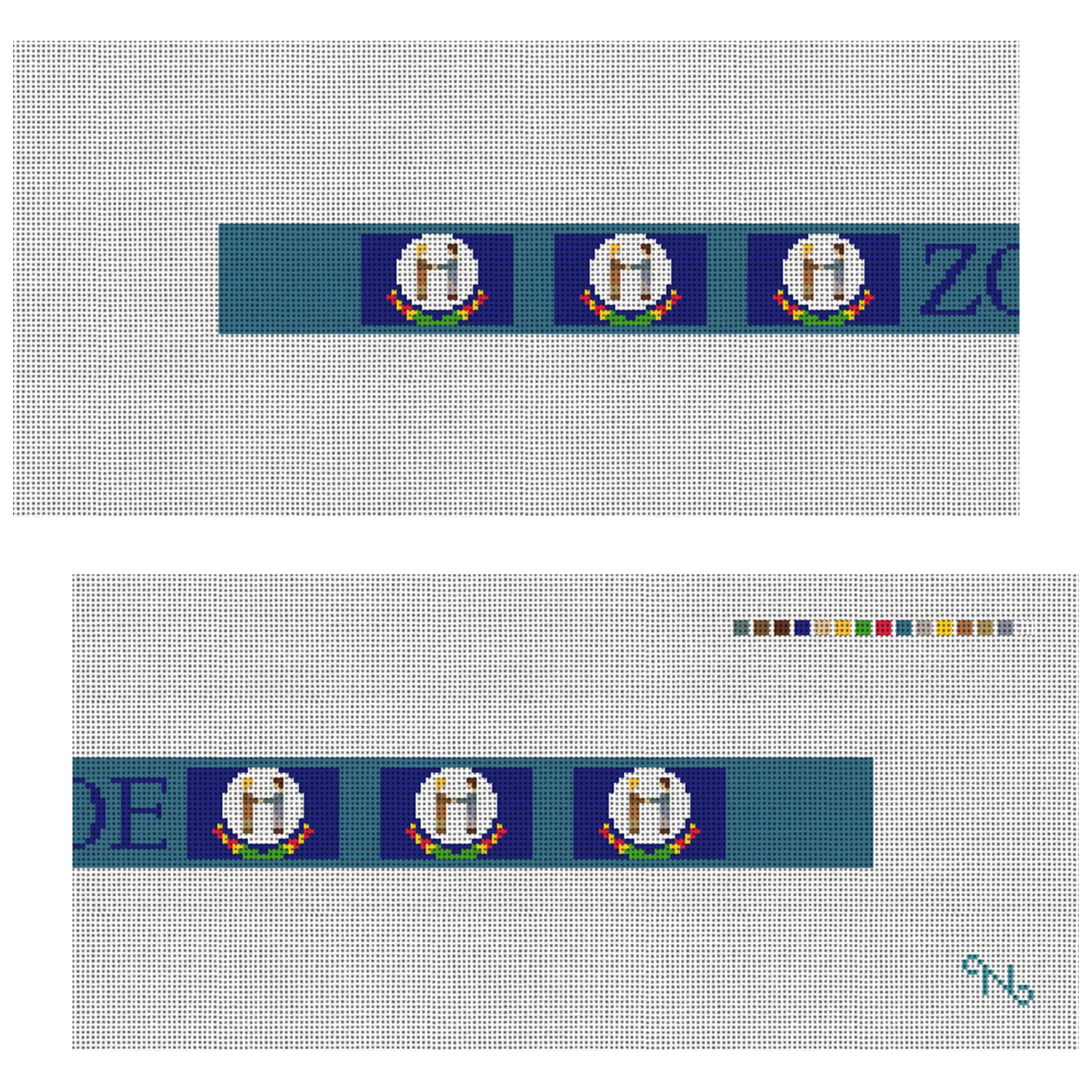 Kentucky Flag Needlepoint Dog Collar Kit