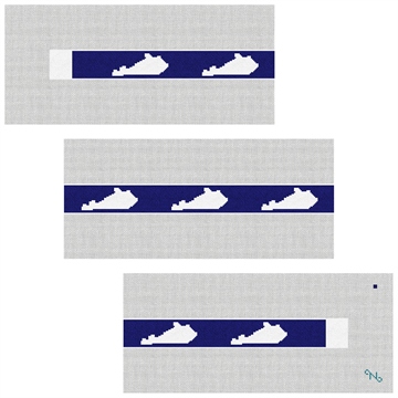 Kentucky State Needlepoint Belt Kit Stitched Preview