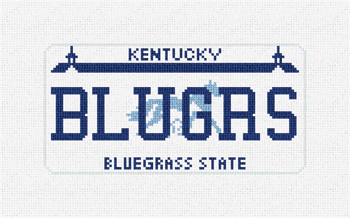 Kentucky Vanity Plate Needlepoint Ornament Kit