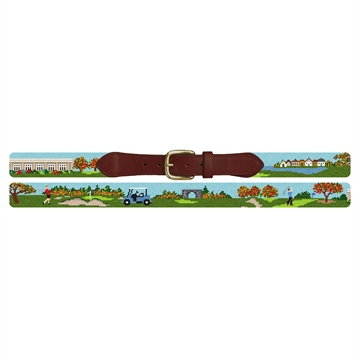 Kernwood Country Club Golf Course Needlepoint Belt