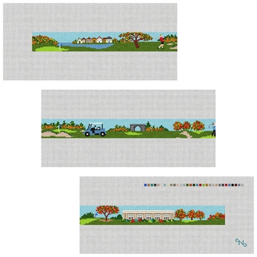 Kernwood Golf Course Needlepoint Belt Kit Stitched Preview