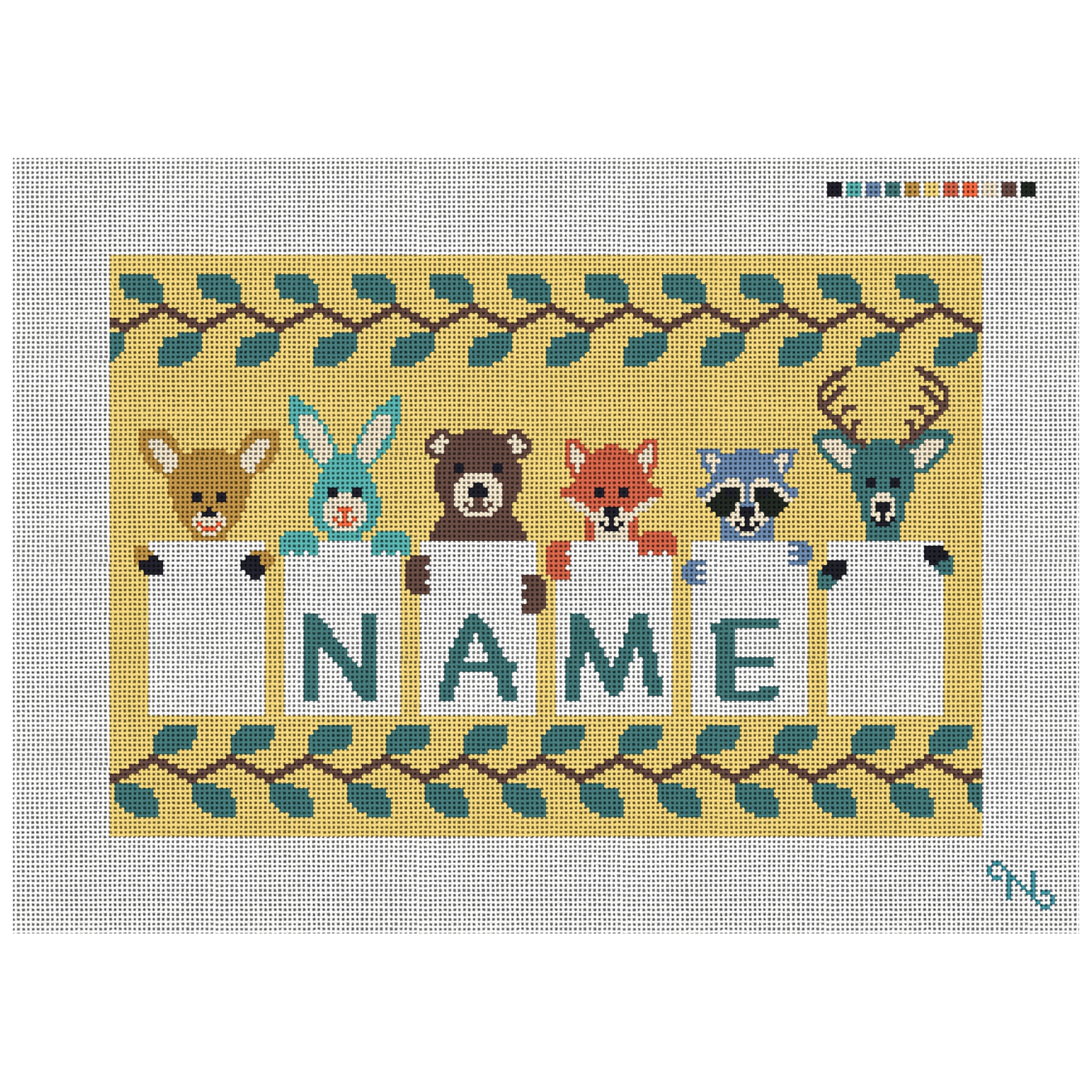 Kids Animal Needlepoint Pillow Kit
