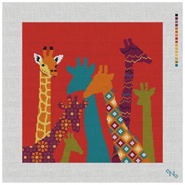 Kids Giraffe Needlepoint Pillow Kit