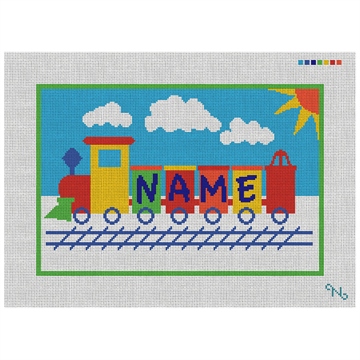 Kids Train Personalized Needlepoint Kit