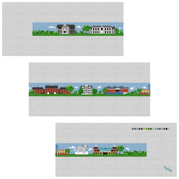 Kingston Rhode Island Needlepoint Belt Kit Stitched Preview