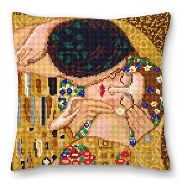 Klimt's Kiss Needlepoint Pillow