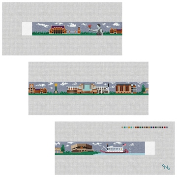 Knoxville Tennessee Needlepoint Belt Kit Stitched Preview