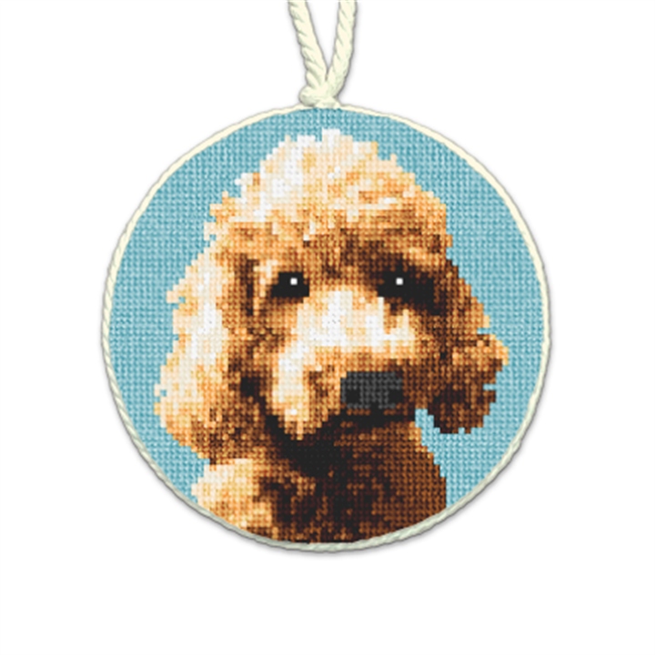 Labradoodle Needlepoint Ornament