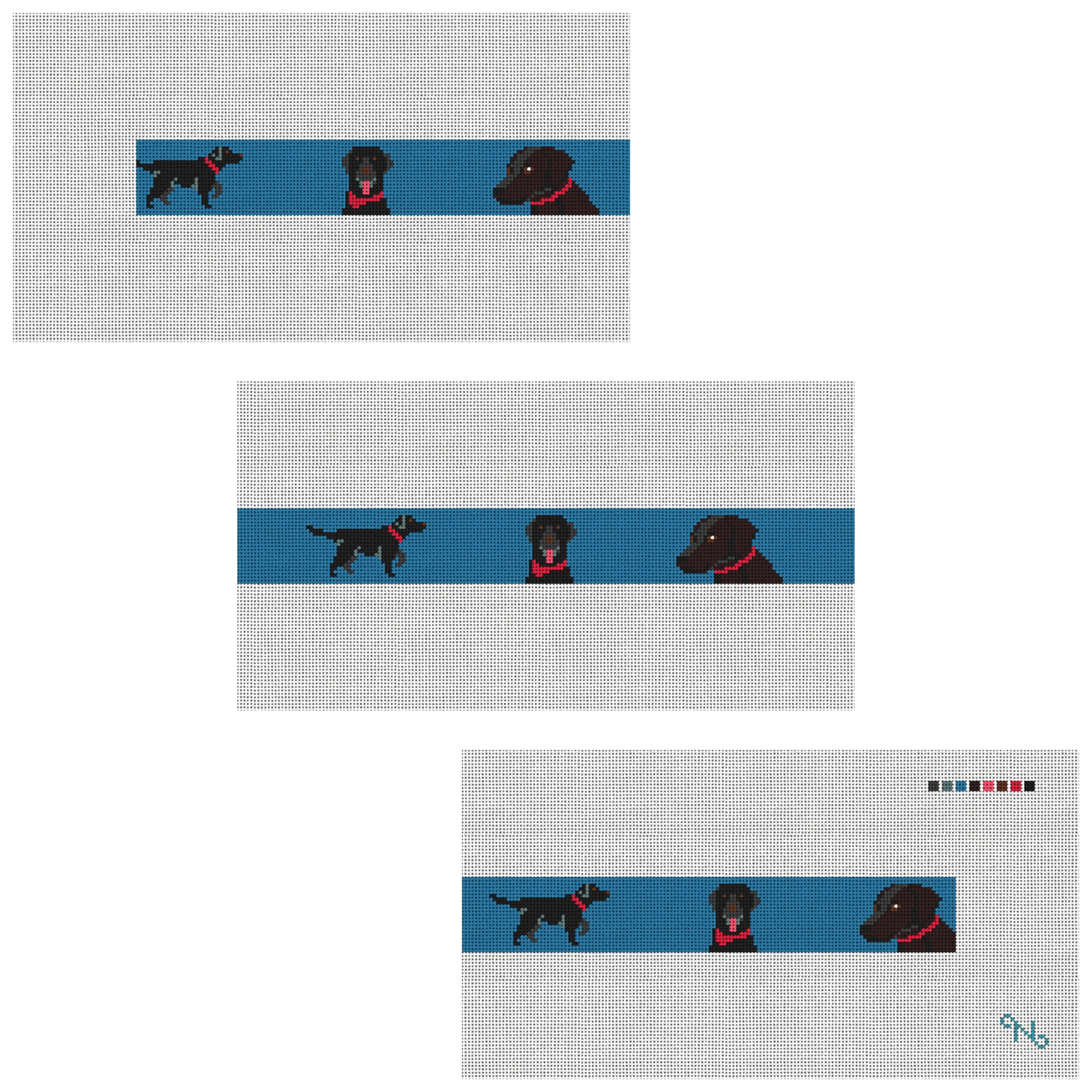 Labrador Retriever Needlepoint Belt Kit