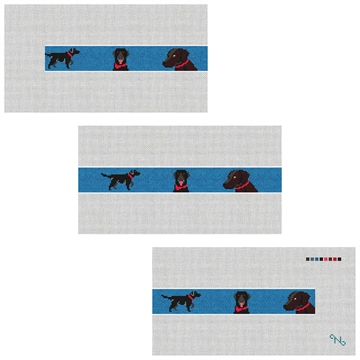 Labrador Retriever Needlepoint Belt Kit Stitched Preview