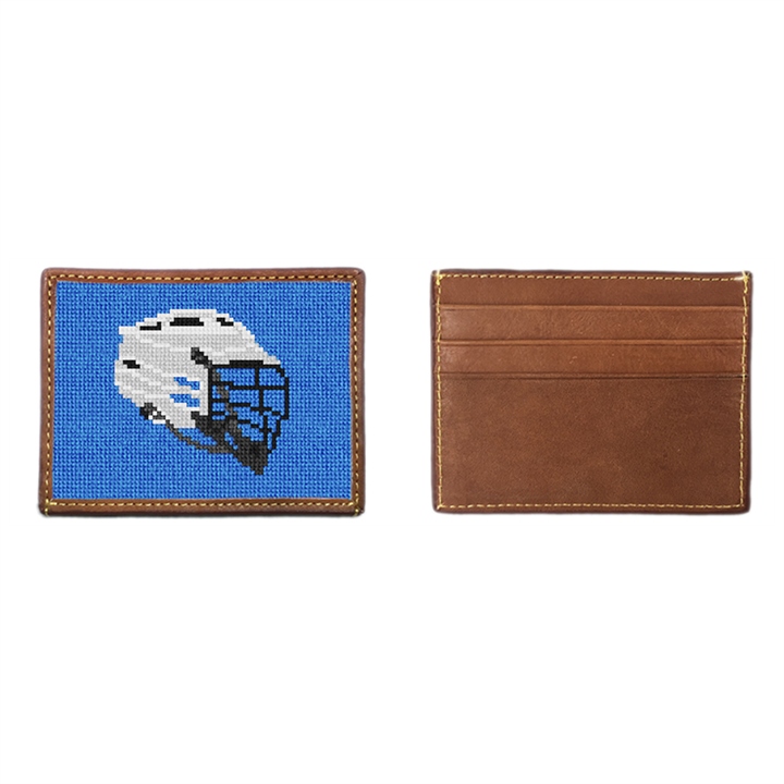 Lacrosse Helmet Needlepoint Card Wallet