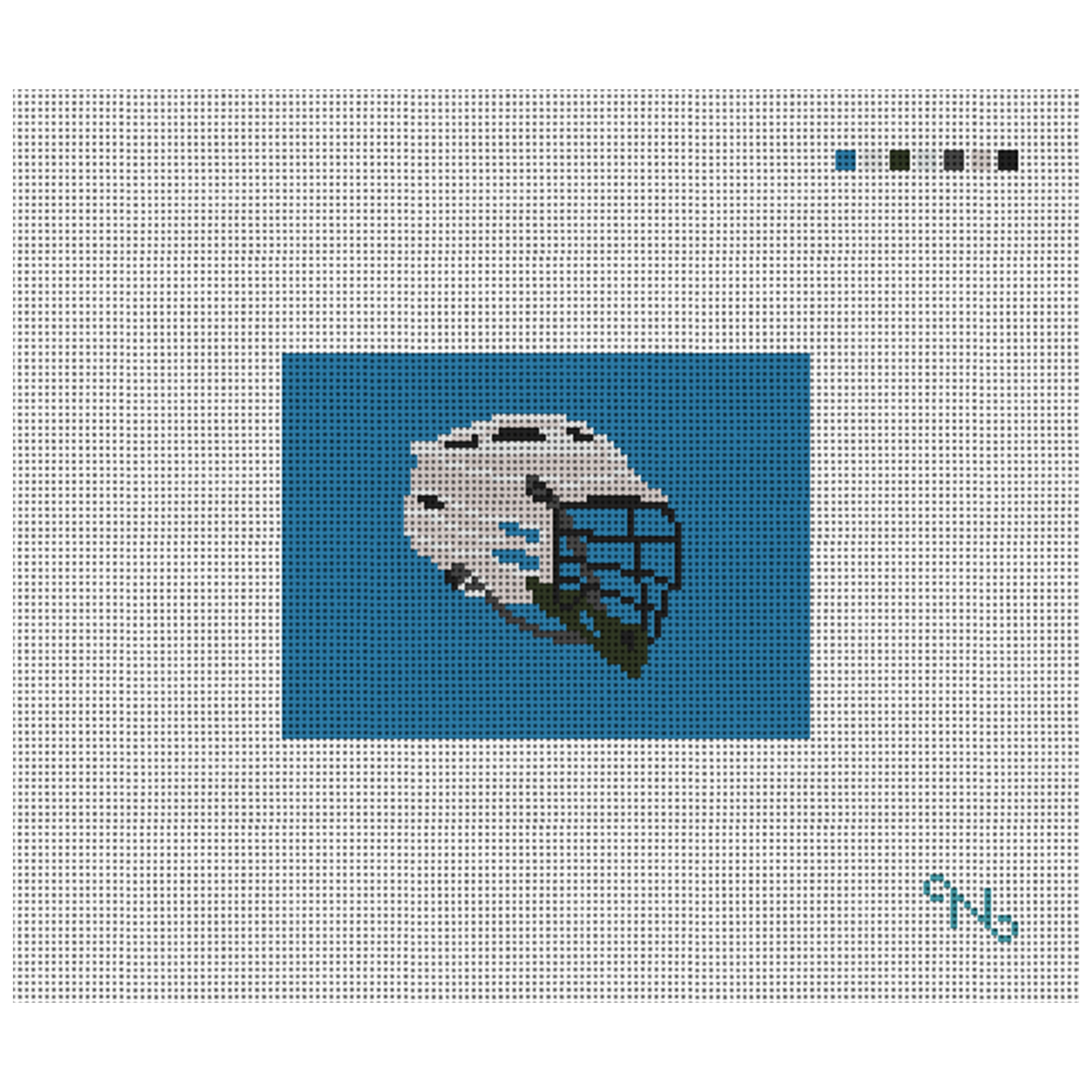 Lacrosse Helmet Needlepoint Card Wallet Kit