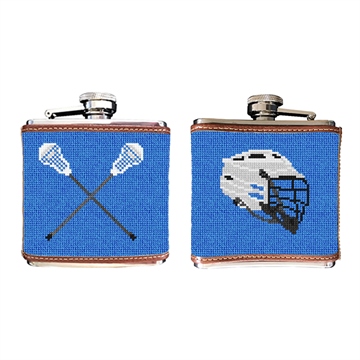 Lacrosse Needlepoint Flask 