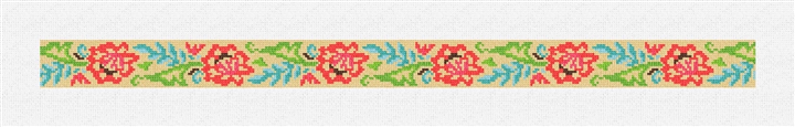 Lacy Floral Needlepoint Dog Collar Kit