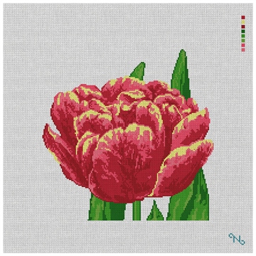 Lacy Tulip Needlepoint Pillow Kit