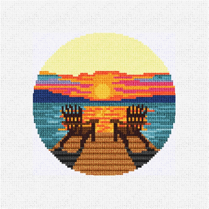 Lake Life Chairs Needlepoint Ornament Kit