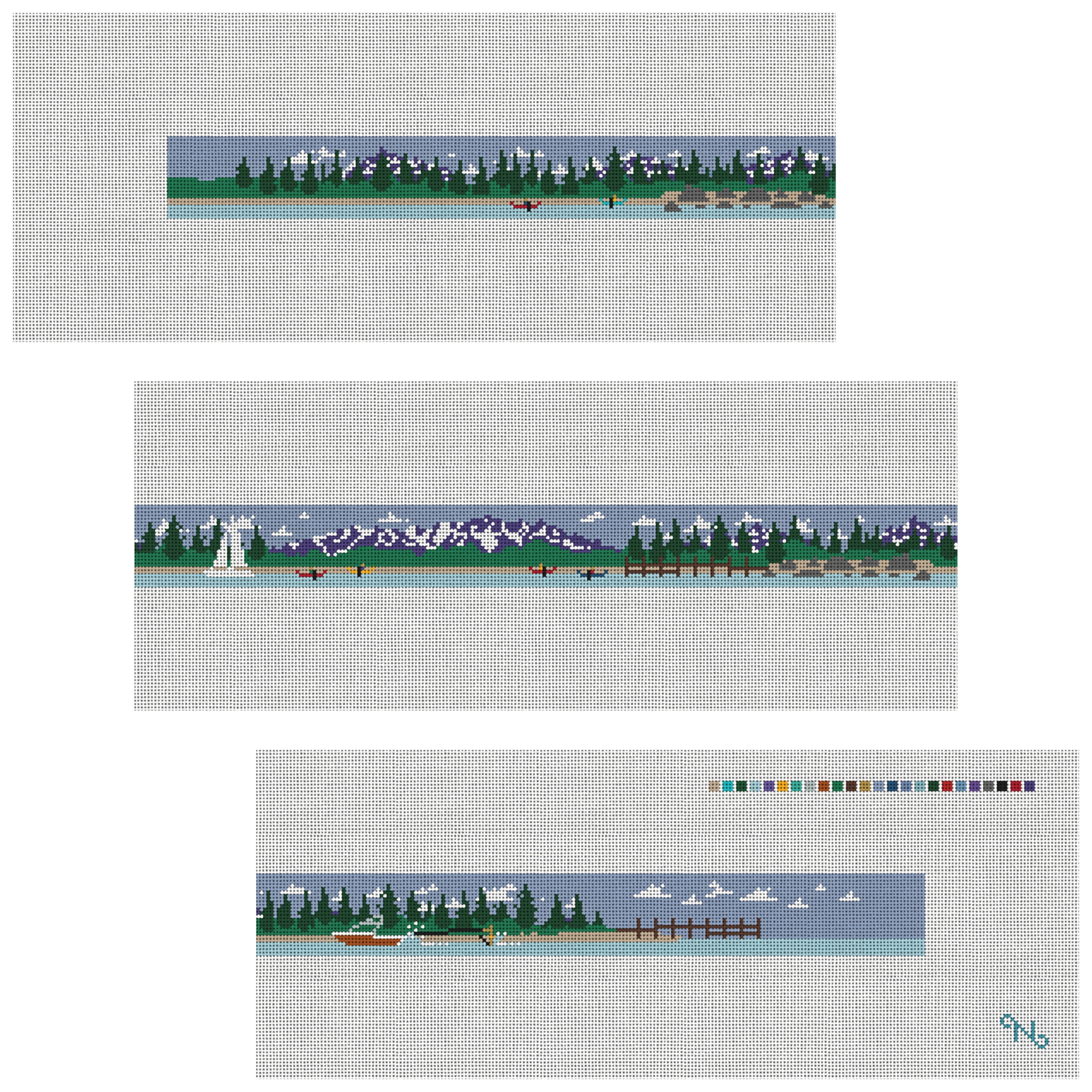 Lake Tahoe Landscape Needlepoint Kit
