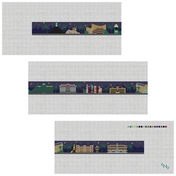 Las Vegas Landscape Needlepoint Belt Kit