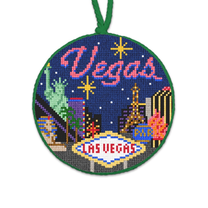 Las Vegas Needlepoint Ornament 