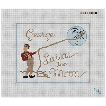 Lasso The Moon Needlepoint Pillow Kit