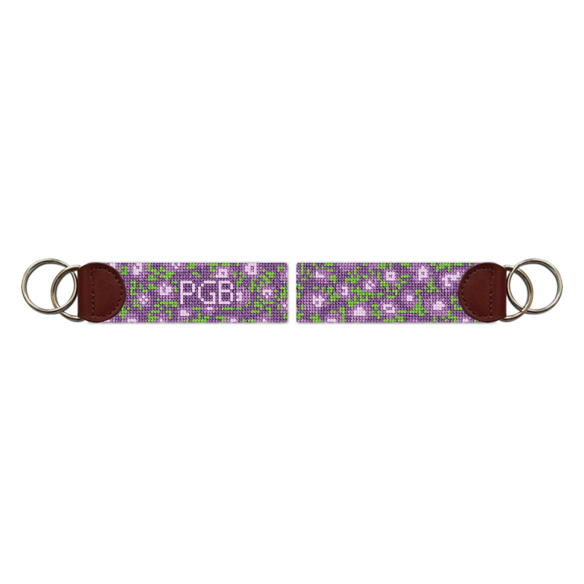 Lavender Lilacs Needlepoint Key Fob