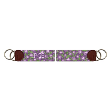 Lavender Lilacs Needlepoint Key Fob