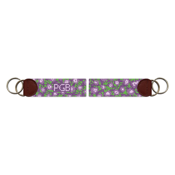 Lavender Lilacs Needlepoint Key Fob