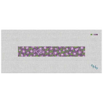 Lavender Lilacs Needlepoint Key Fob Kit Stitched Preview