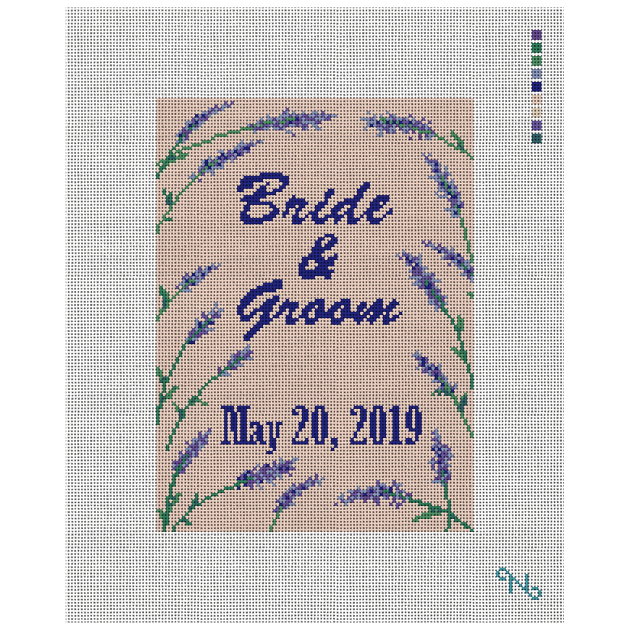 Lavender Wedding Needlepoint Kit
