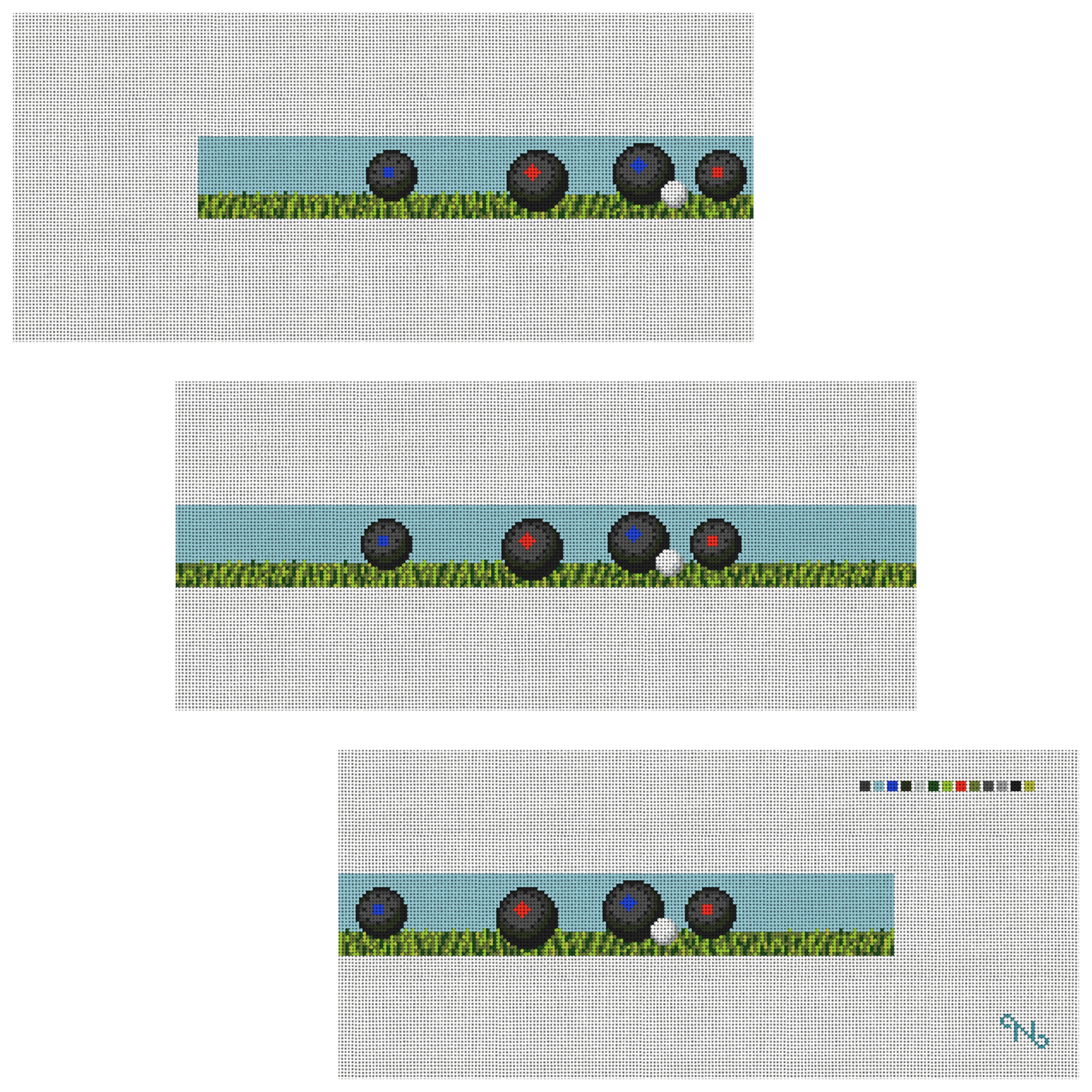 Lawn Bowling Needlepoint Belt Kit