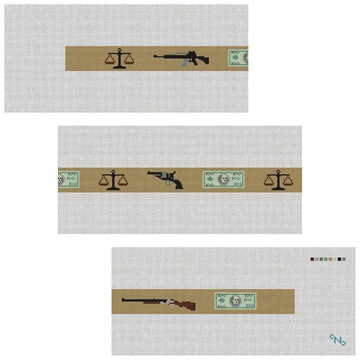 Lawyers Guns and Money Needlepoint Belt Kit