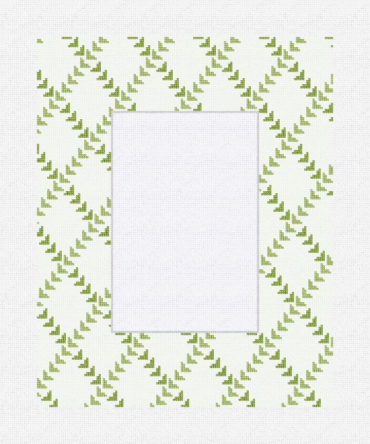 Leafy Trellis Picture Frame Needlepoint Kit