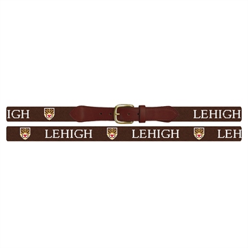 Lehigh University Crest Needlepoint Belt