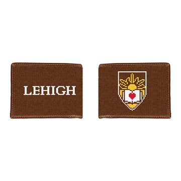 Lehigh University Crest Needlepoint Wallet