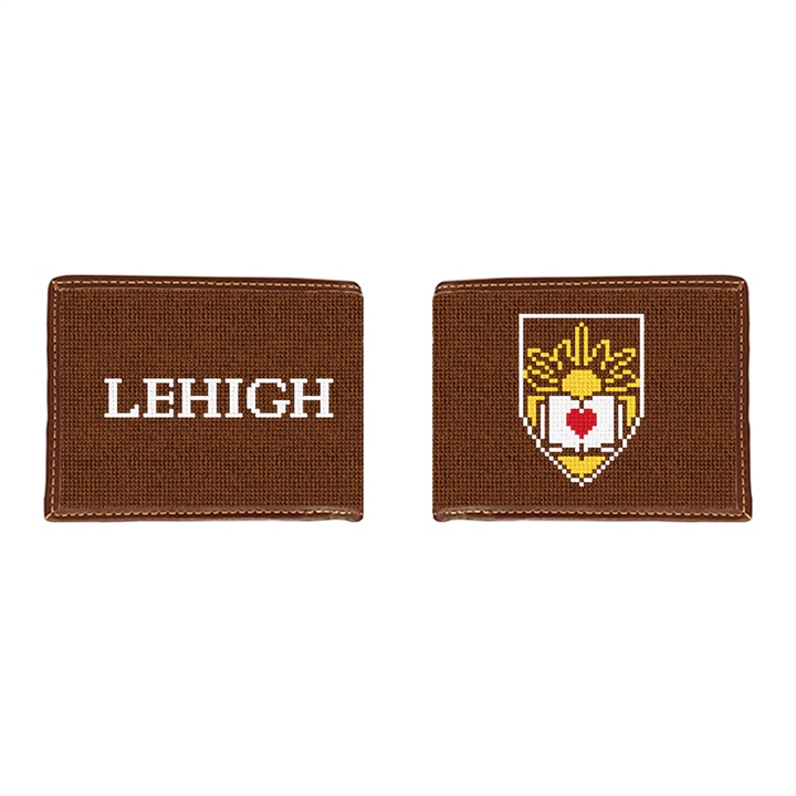 Lehigh University Crest Needlepoint Wallet