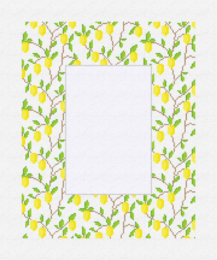 Lemons Picture Frame Needlepoint Kit
