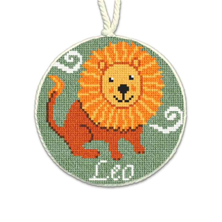 Leo The Lion Needlepoint Ornament