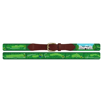Lexington Kentucky Golf Course Needlepoint Belt 