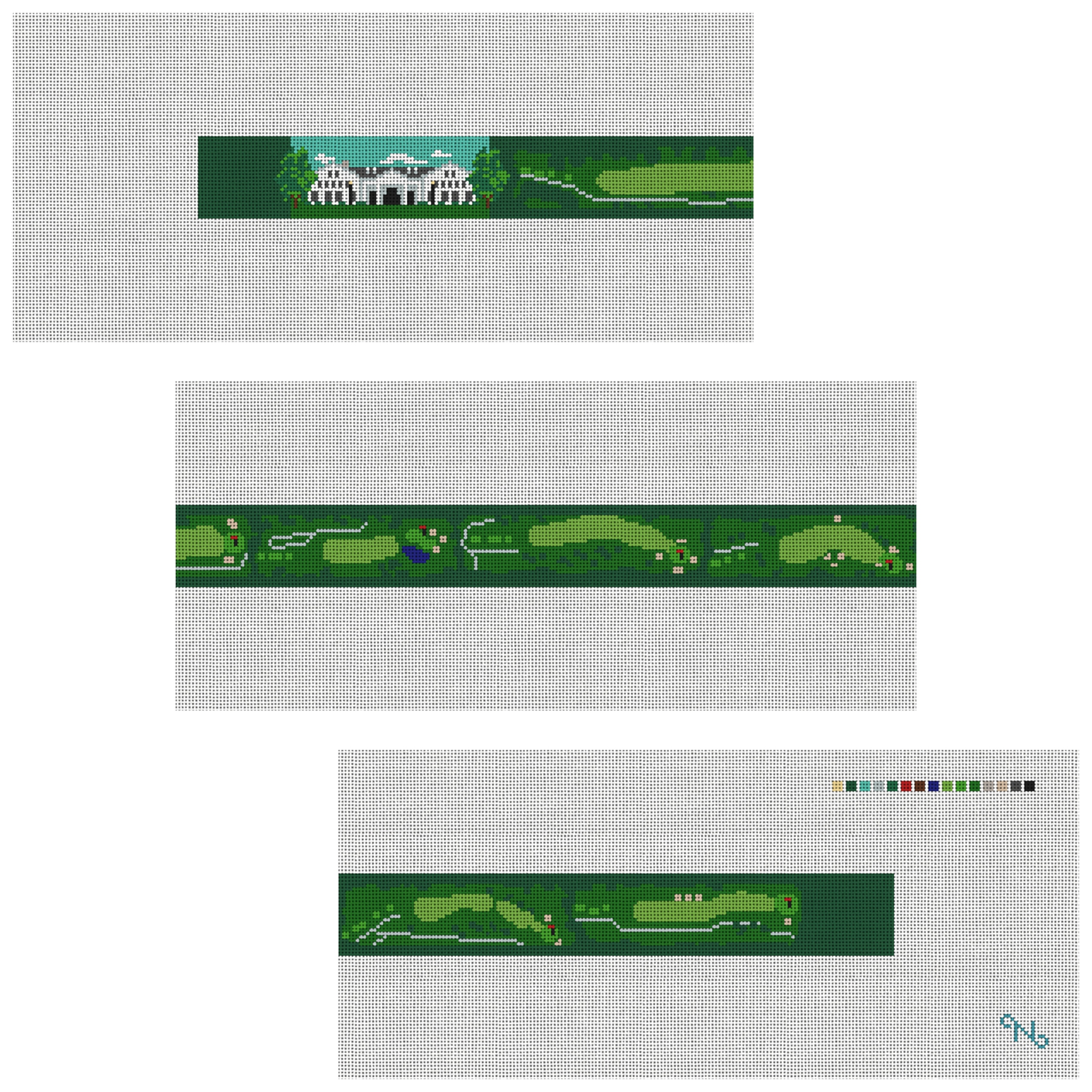 Lexington Kentucky Golf Needlepoint Belt Kit