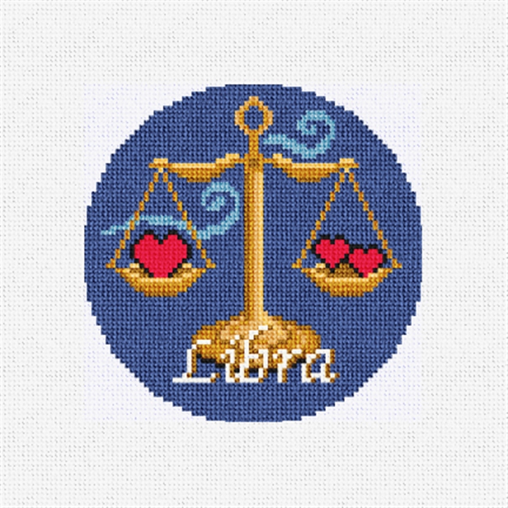Libra The Scales Needlepoint Ornament Kit