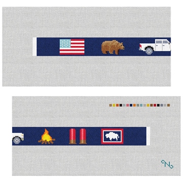 Life Treasures Custom Needlepoint Dog Collar Kit Stitched Preview