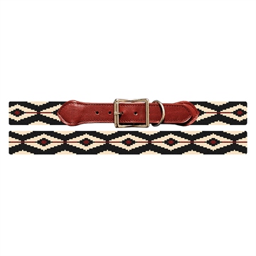 Linear Diamonds Needlepoint Dog Collar